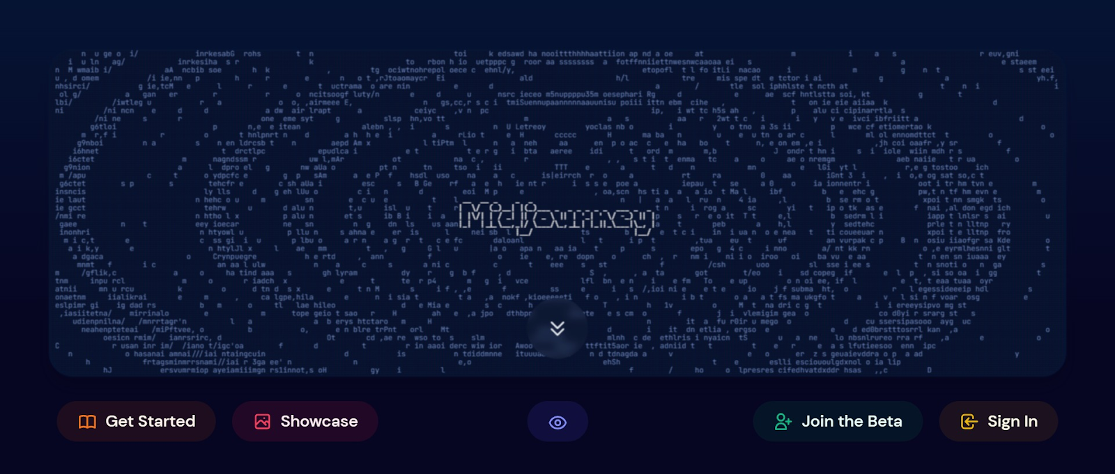 Midjourney homepage