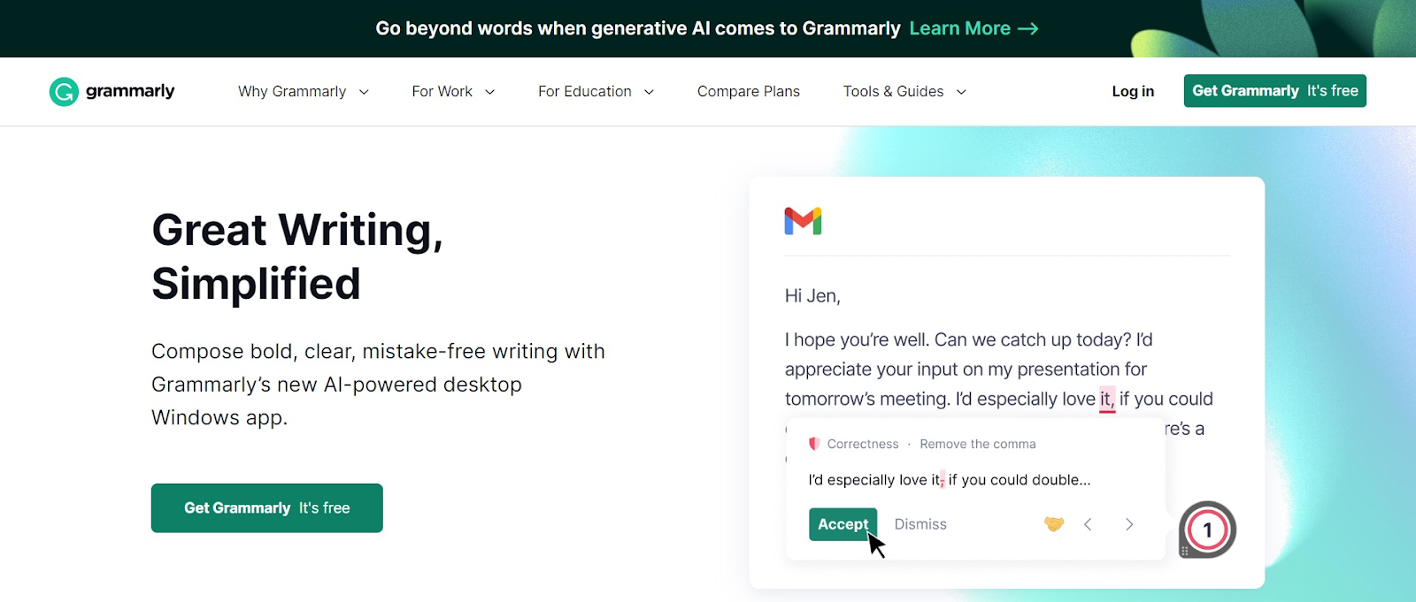 Grammaly homepage