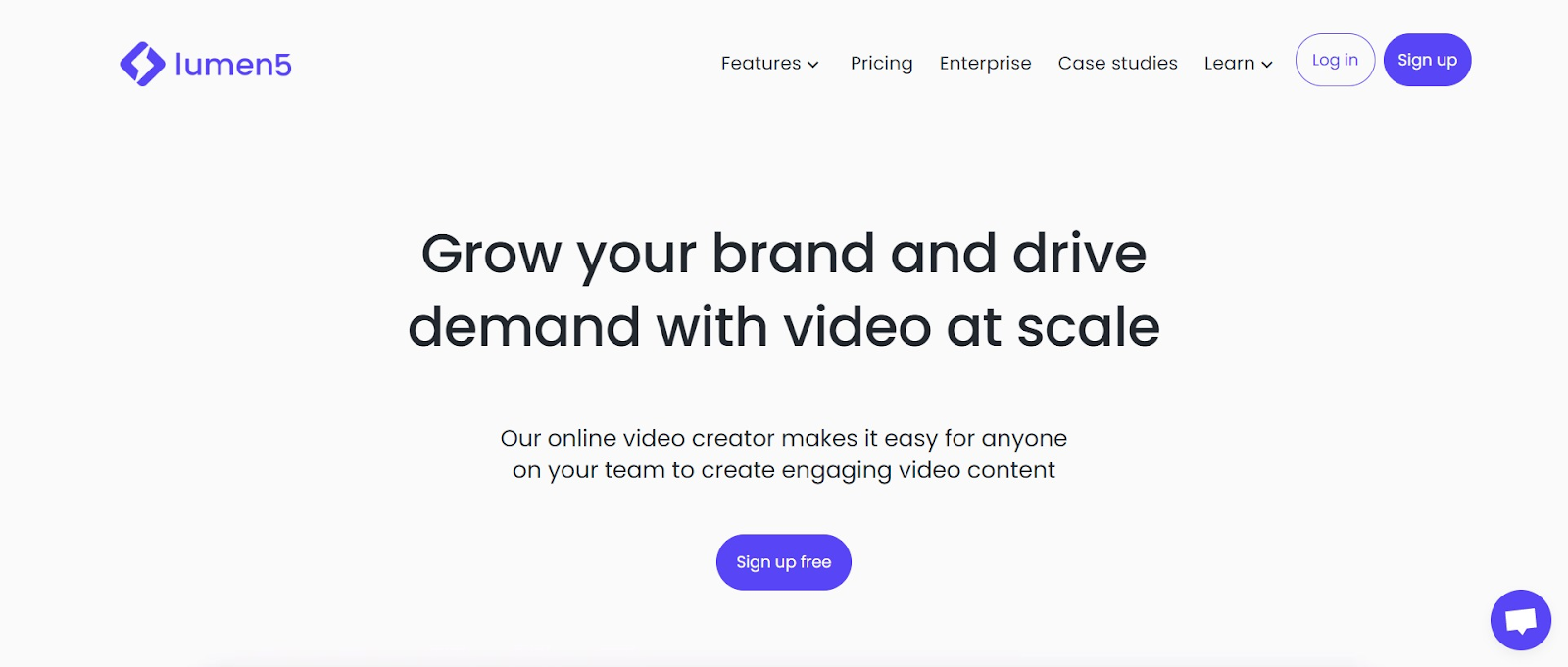Lumen5 homepage